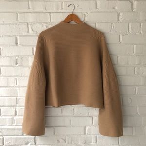 MODERN CITIZEN Lou Swing Ribbed Sweater Camel